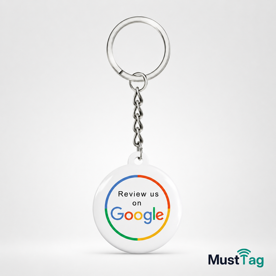 Google Review Tag - WHITE