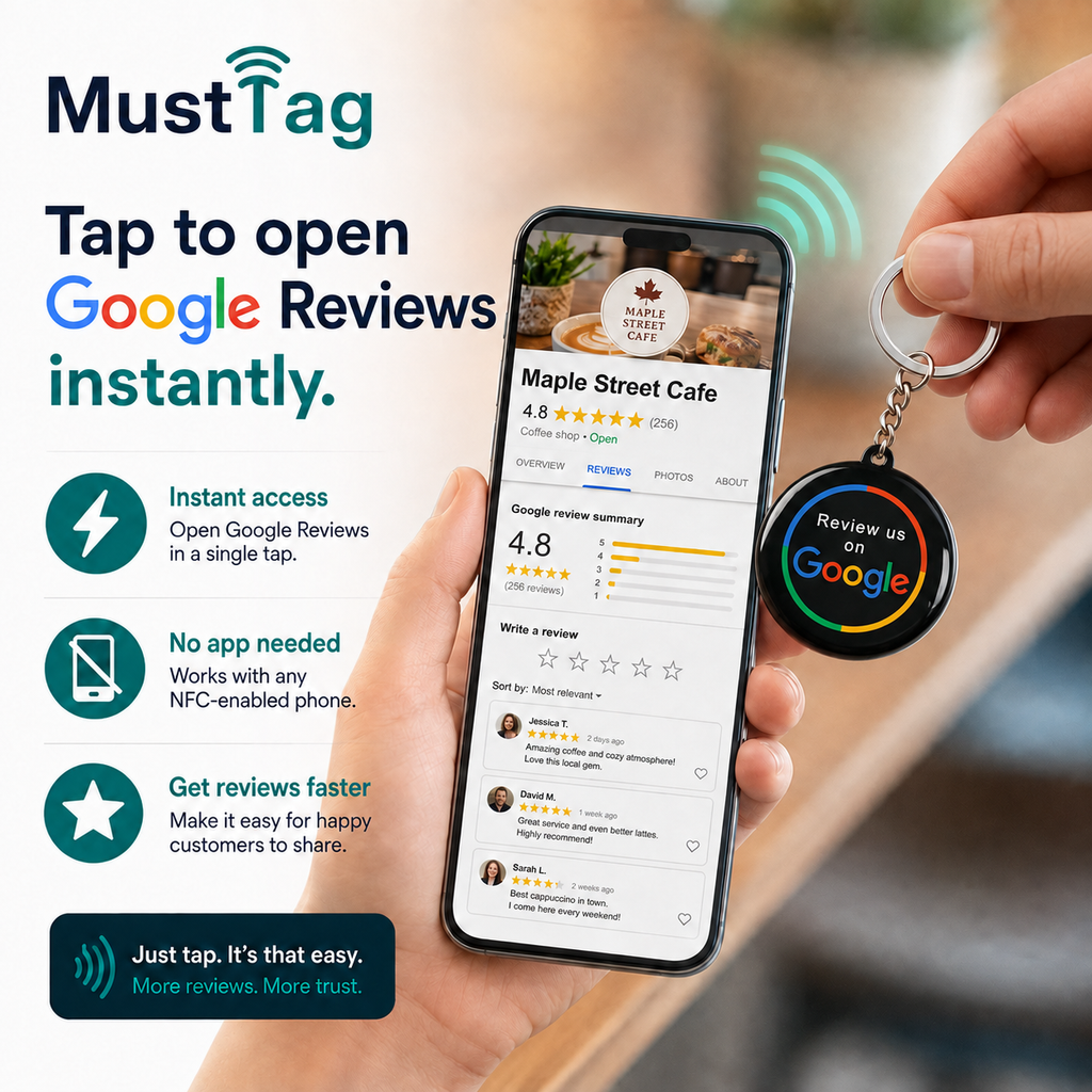 Google Review Tag - BLACK