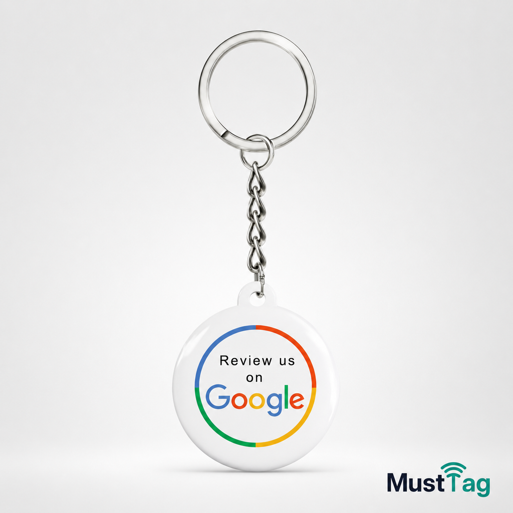 Google Review Tag - WHITE