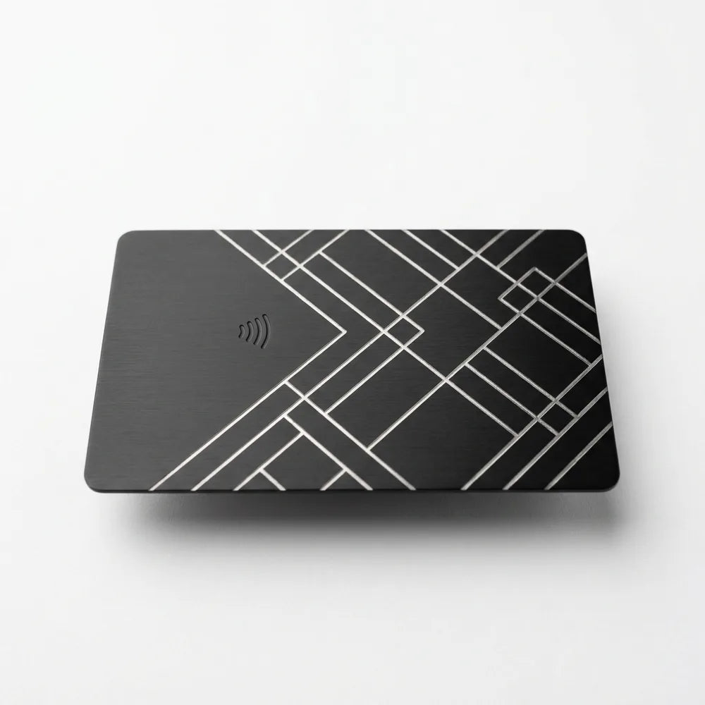 Matte Black Steel Card - NFC Google review product by MustTag