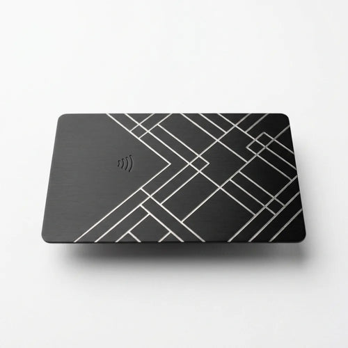 Matte Black Steel Card - NFC Google review product by MustTag