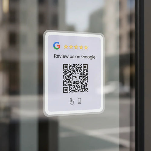 4×6 Square Sticker - NFC Google review product by MustTag